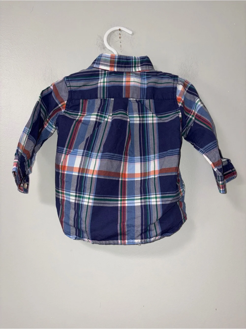 Ralph Lauren Blue Plaid Collared Long Sleeve Button Up Boys 6M